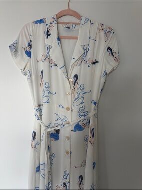 Wilfred - Printed Button-Front Midi Dress with Belt